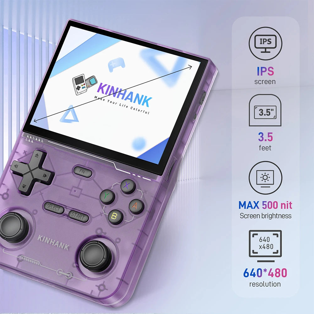 K36 Retro Handheld Video Game Console 500Nit 3.5 Inch IPS Screen 16000 Games Emulator for PS1/PSP/DC/N64/SS