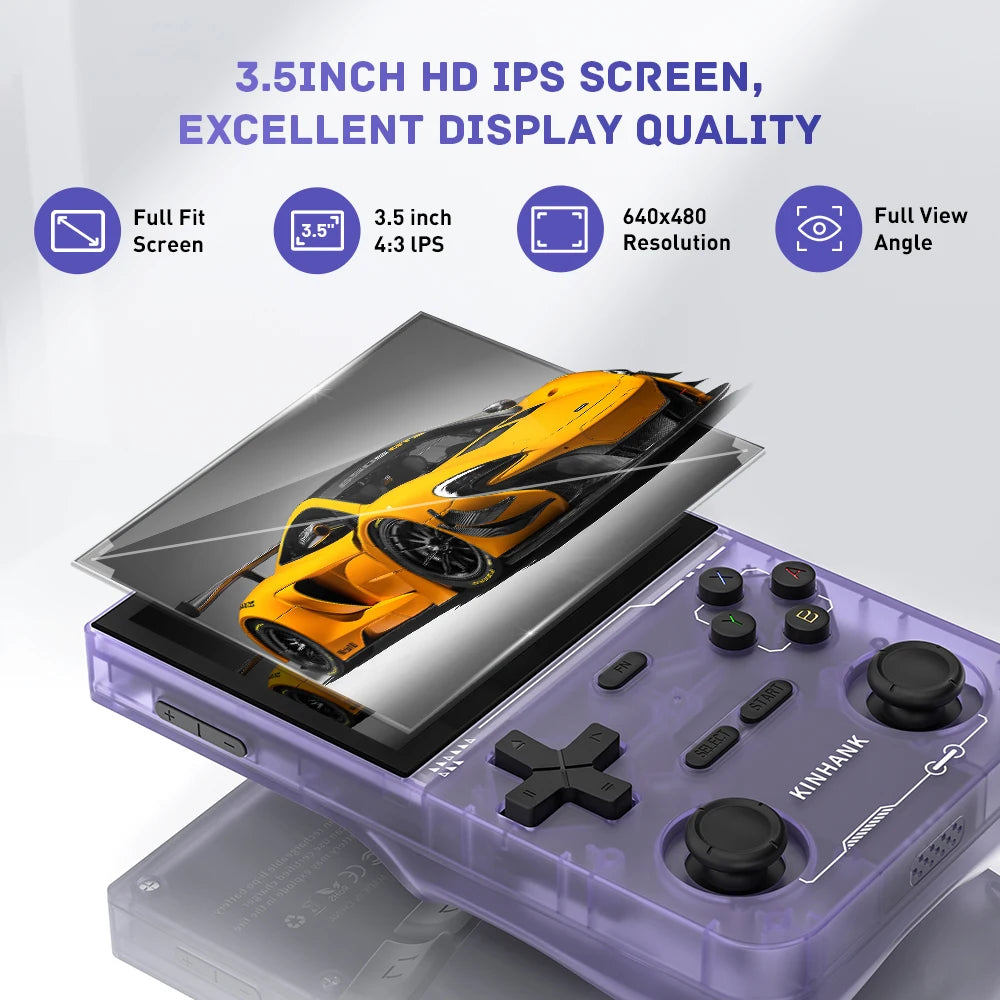 K36 Retro Handheld Video Game Console 500Nit 3.5 Inch IPS Screen 16000 Games Emulator for PS1/PSP/DC/N64/SS