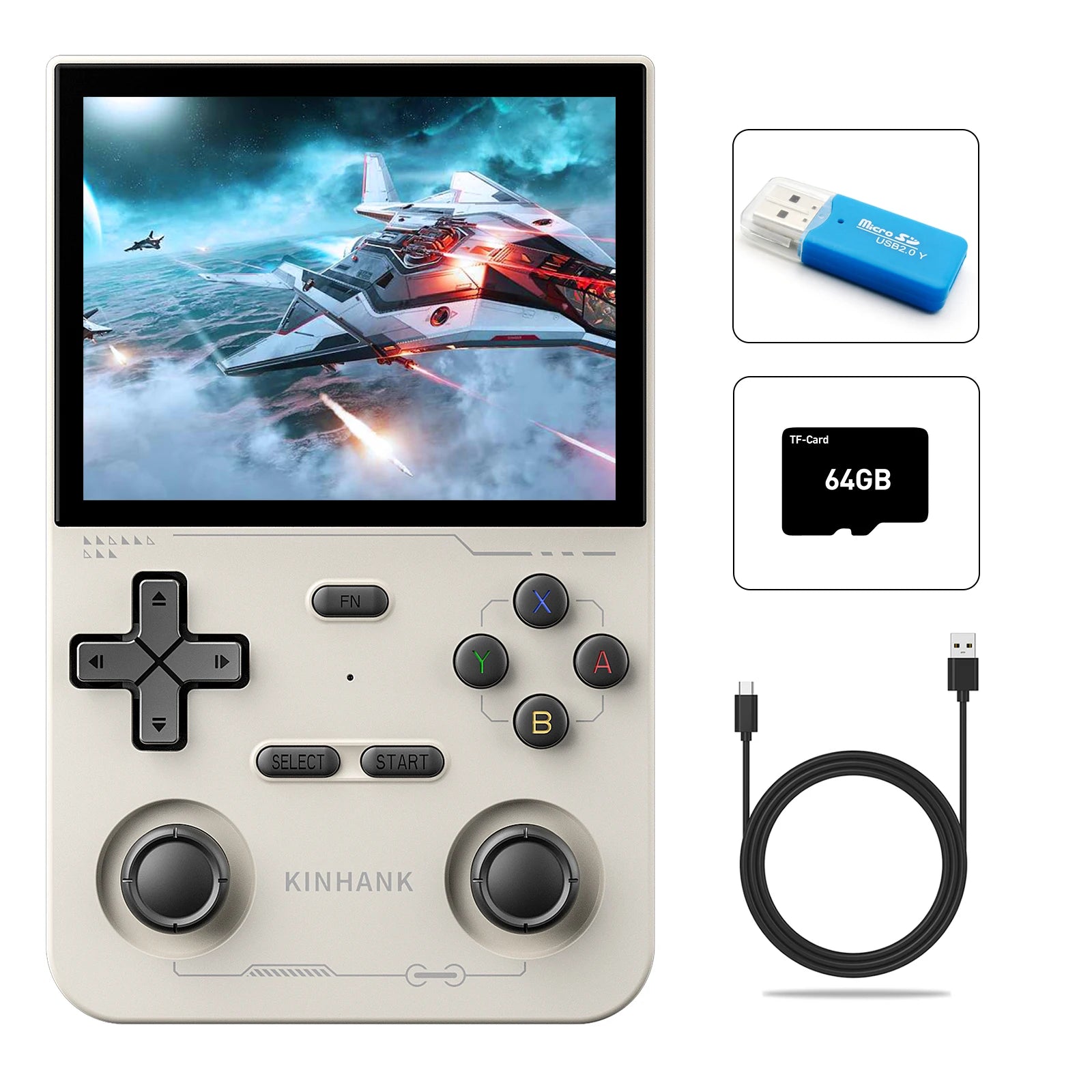 K36 Retro Handheld Video Game Console 500Nit 3.5 Inch IPS Screen 16000 Games Emulator for PS1/PSP/DC/N64/SS