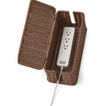 Cable Management Box with Lid Brown